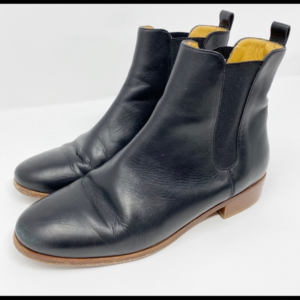 SEZANE Chelsea boots black leather size 38 or 7.5